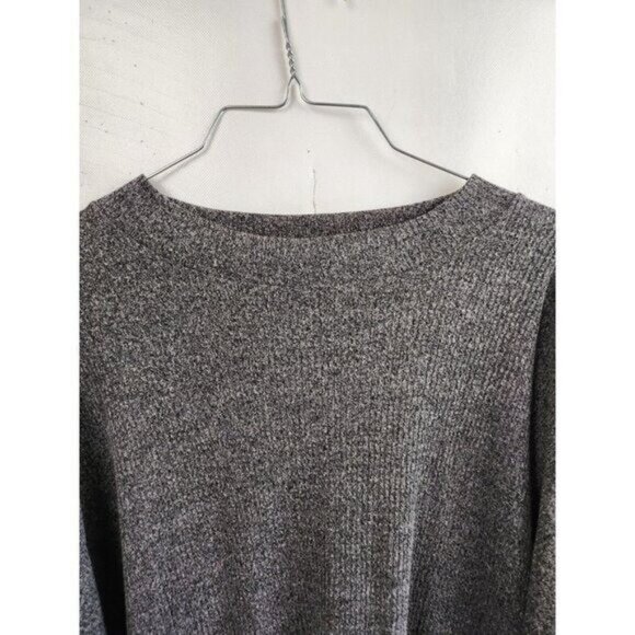 Suzanne Betro Womens BOHO Tunic Top Size 2X Gray Long Sleeve Minimalist Casual - Picture 2 of 10